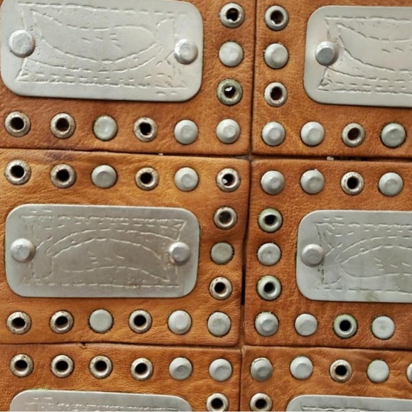 Unique Handmade Leather Studded Shoulder Bag - Picture 5 of 6